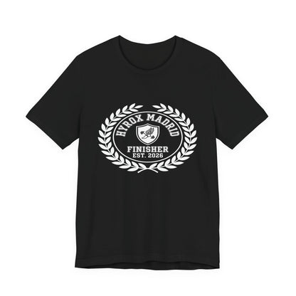 Tee HYROX Madrid Finisher — front view | hybriddept