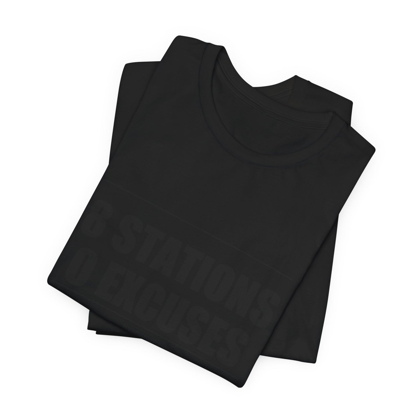 Tee 8 Stations 0 Excuses — fabric detail | hybriddept