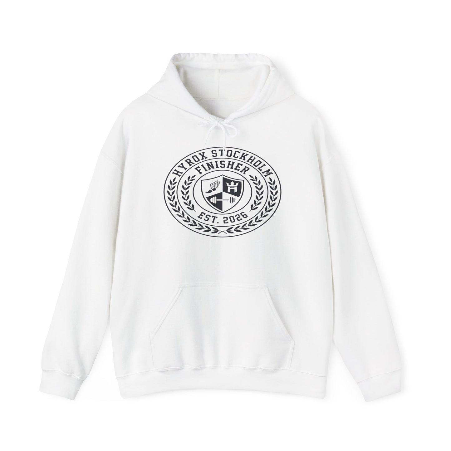 Hoodie HYROX Stockholm Finisher — back view | hybriddept
