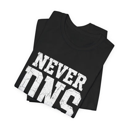 Tee Never DNS — détail capuche | HybridDept