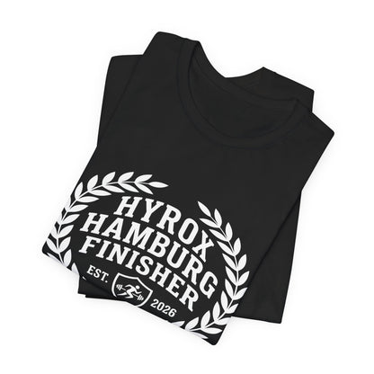 Tee HYROX Hamburg Finisher — détail capuche | hybriddept