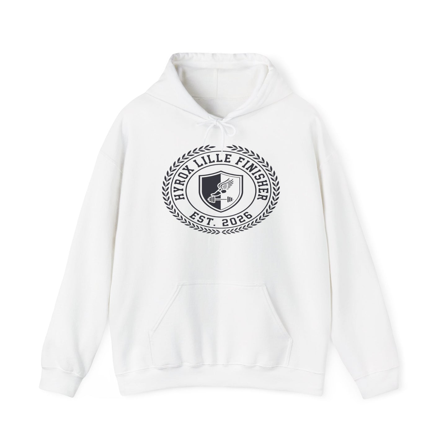 Hoodie HYROX Lille Finisher — back view | hybriddept