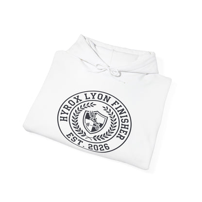 Hoodie HYROX Lyon Finisher — side view | hybriddept