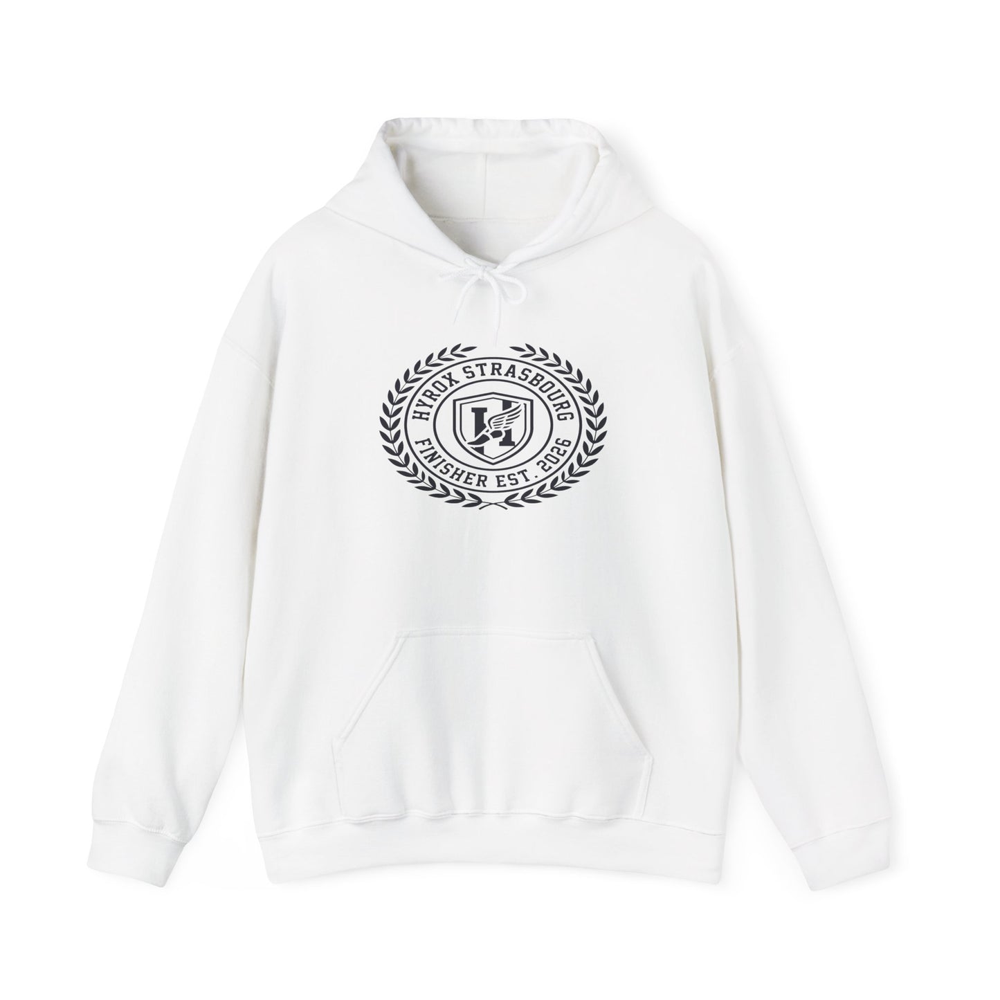Hoodie HYROX Strasbourg Finisher — back view | hybriddept