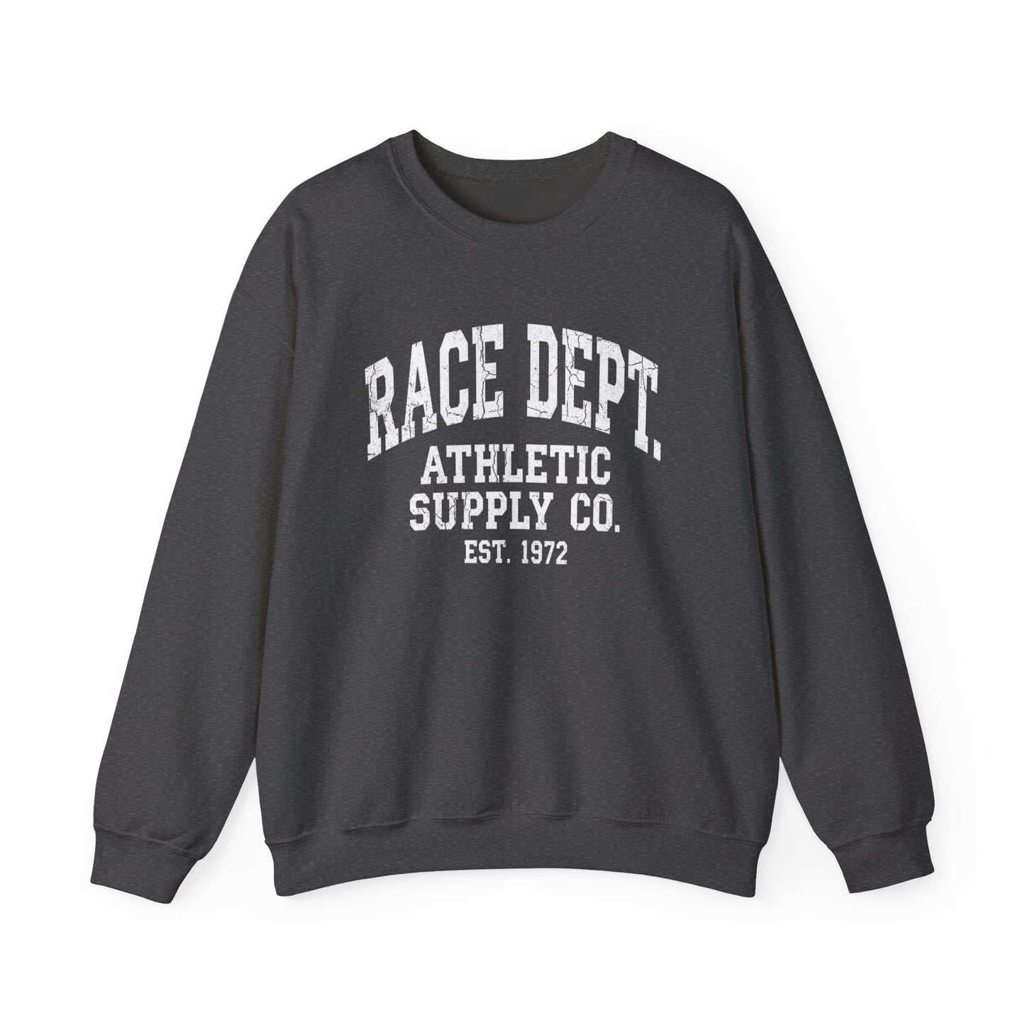 Crewneck Race Dept. — front view | hybriddept