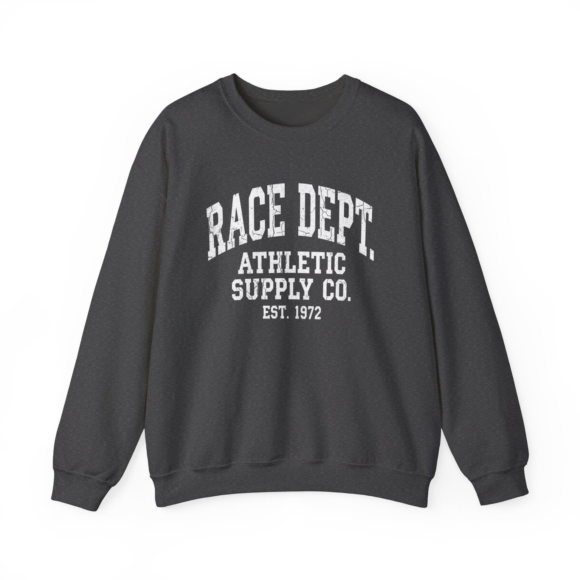 Crewneck Race Dept. — front view | hybriddept