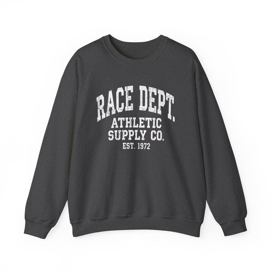 Crewneck Race Dept. — front view | hybriddept