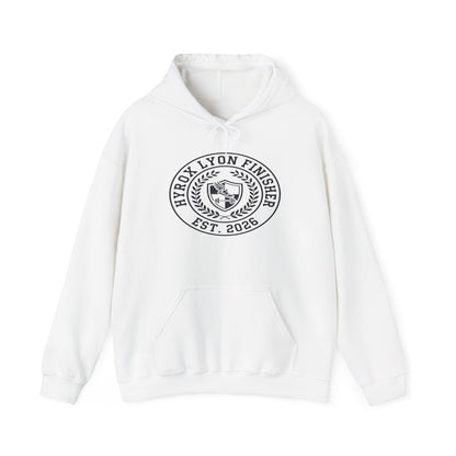 Hoodie HYROX Lyon Finisher — détail inscription | hybriddept