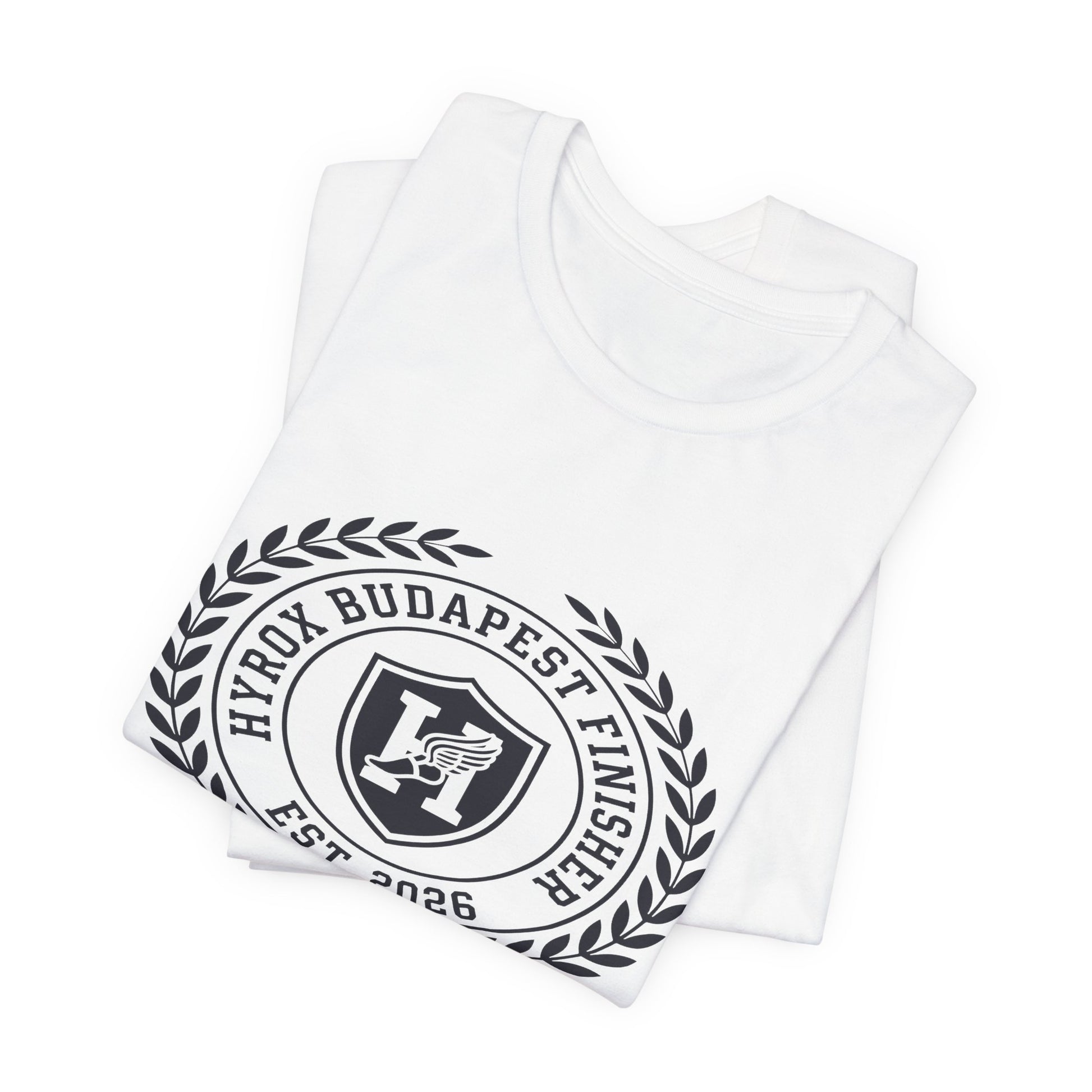 Tee HYROX Budapest Finisher — fabric detail | hybriddept