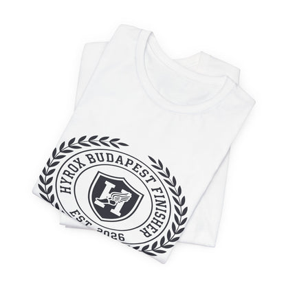 Tee HYROX Budapest Finisher — fabric detail | hybriddept