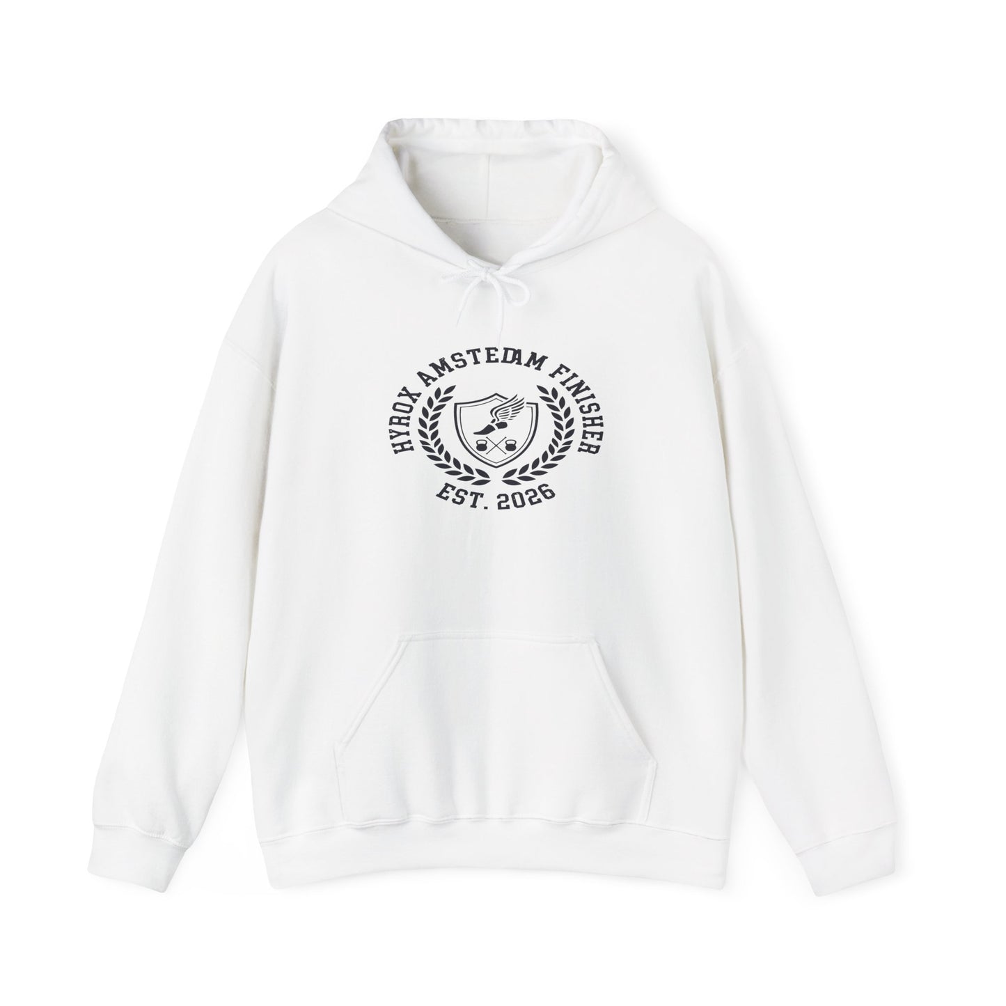 Hoodie HYROX Amsterdam Finisher — détail inscription | hybriddept