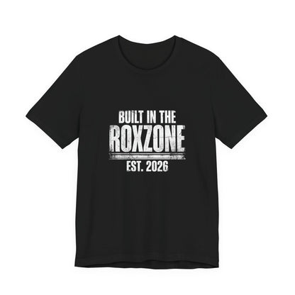 Tee Built In The Roxzone — front view | hybriddept