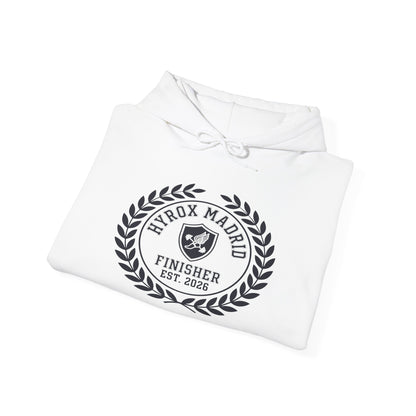 Hoodie HYROX Madrid Finisher — side view | hybriddept