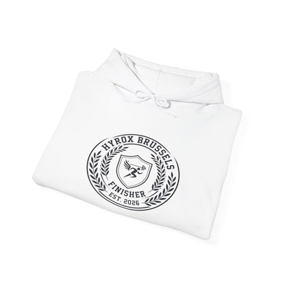 Hoodie HYROX Brussels Finisher — side view | hybriddept
