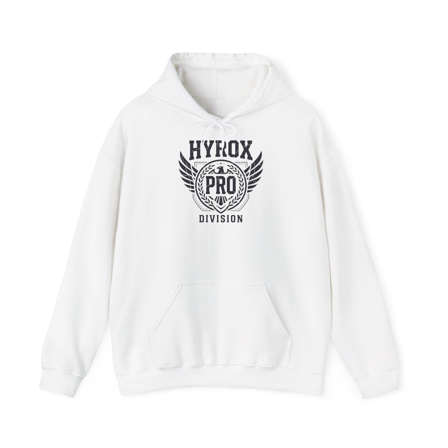 Hoodie HYROX Pro — détail inscription | hybriddept