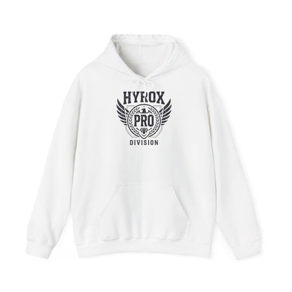 Hoodie HYROX Pro — détail inscription | hybriddept