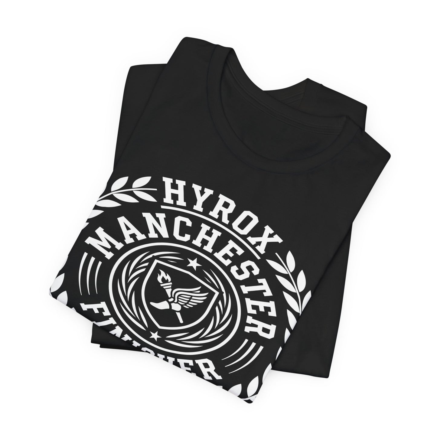 Tee HYROX Manchester Finisher — détail capuche | hybriddept