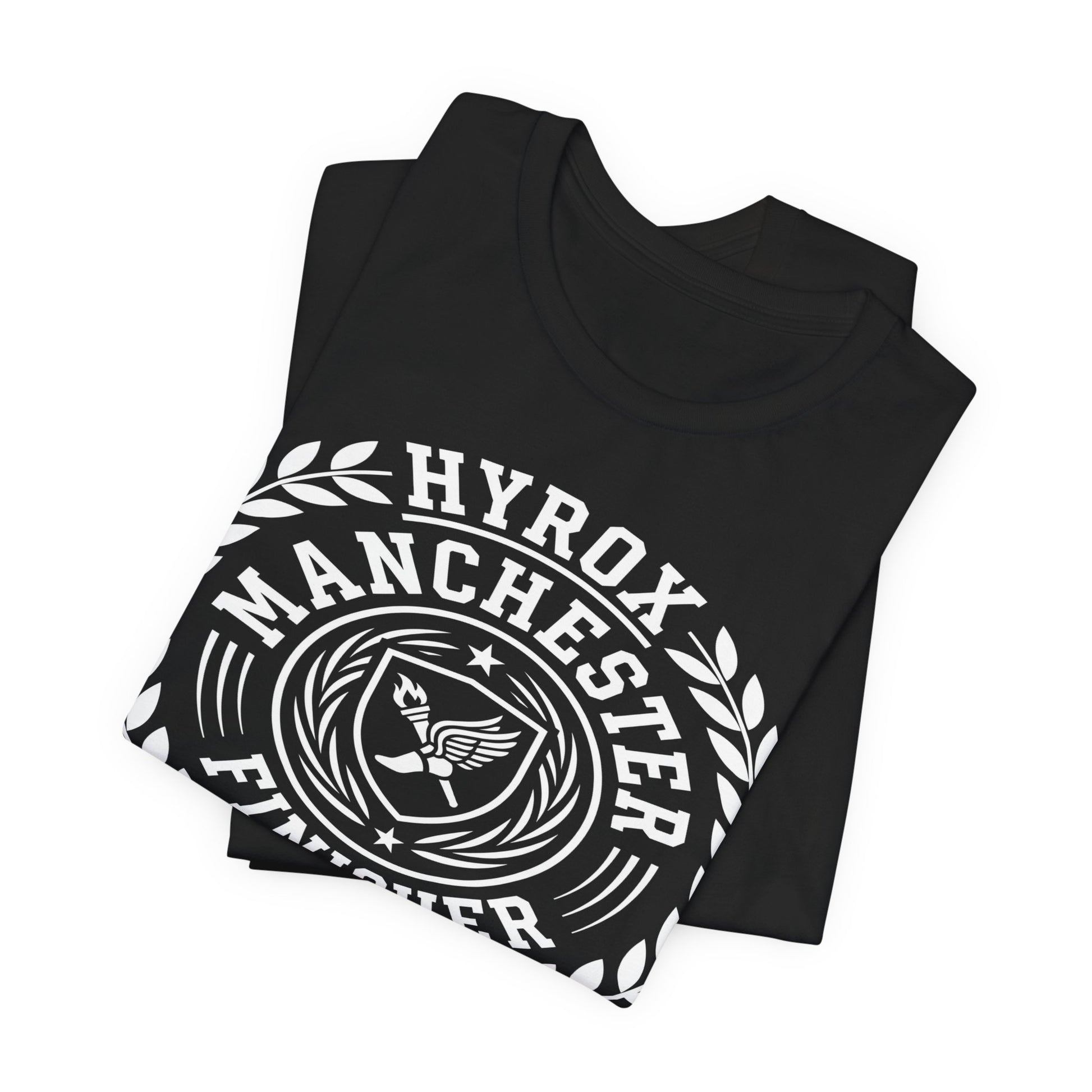 Tee HYROX Manchester Finisher — détail capuche | hybriddept