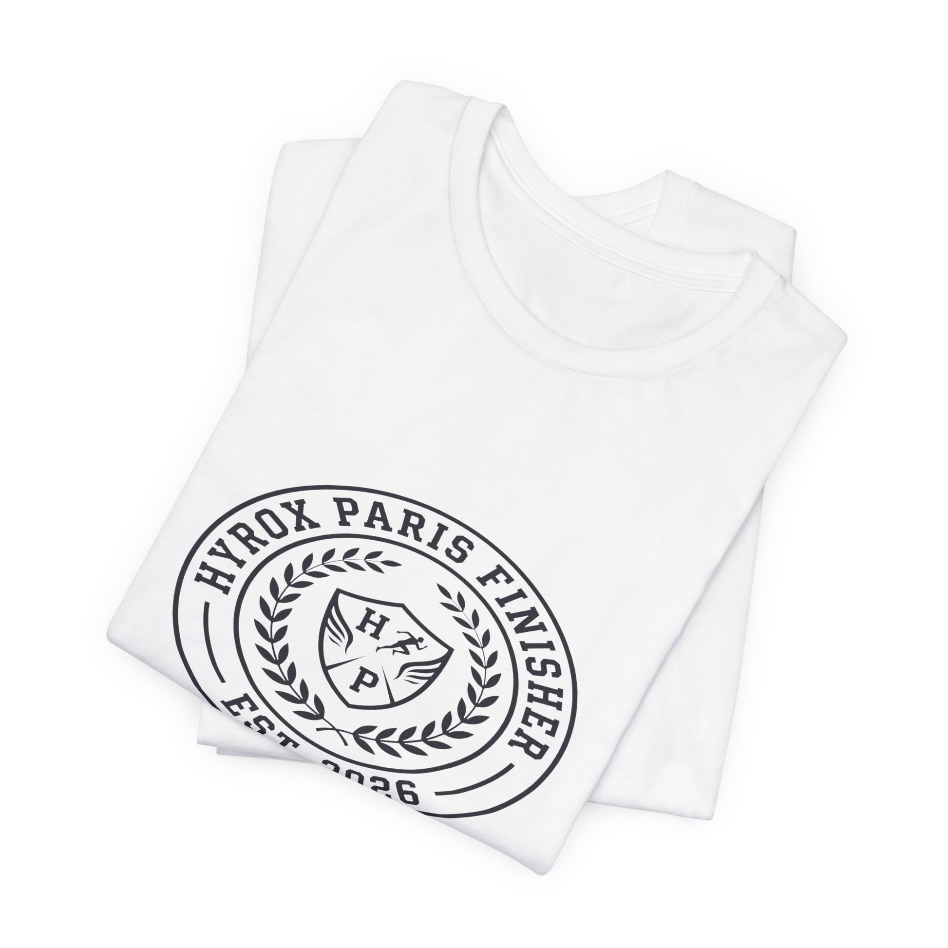 Tee HYROX Paris Finisher — fabric detail | hybriddept