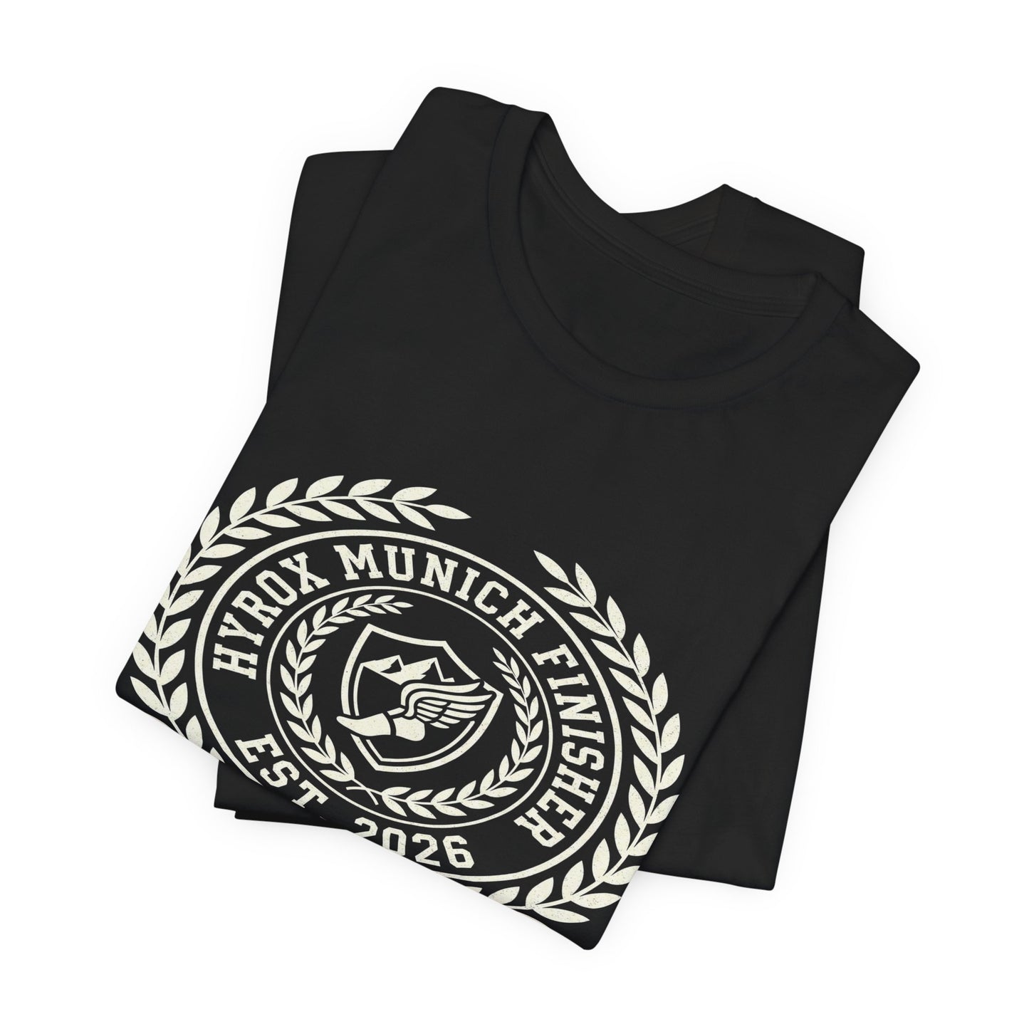 Tee HYROX Munich Finisher — fabric detail | hybriddept