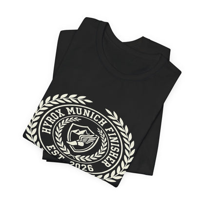 Tee HYROX Munich Finisher — fabric detail | hybriddept