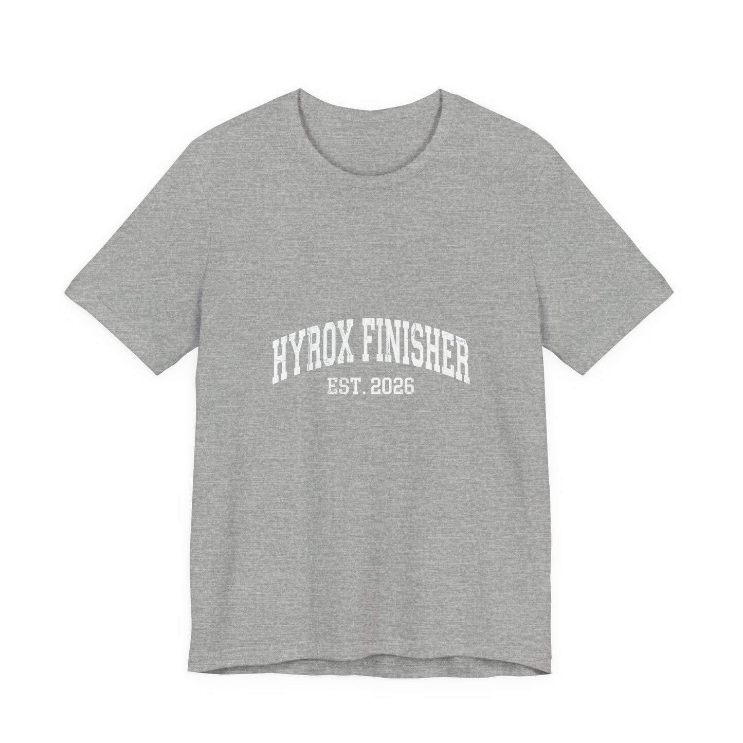 Tee HYROX Finisher — flat lay light background | hybriddept