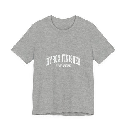 Tee HYROX Finisher — flat lay light background | hybriddept