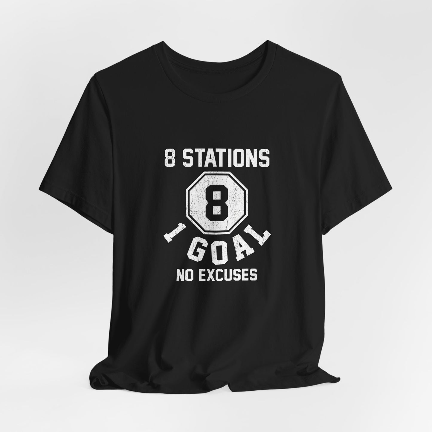 Tee 8 Stations 1 Goal — fabric detail | hybriddept
