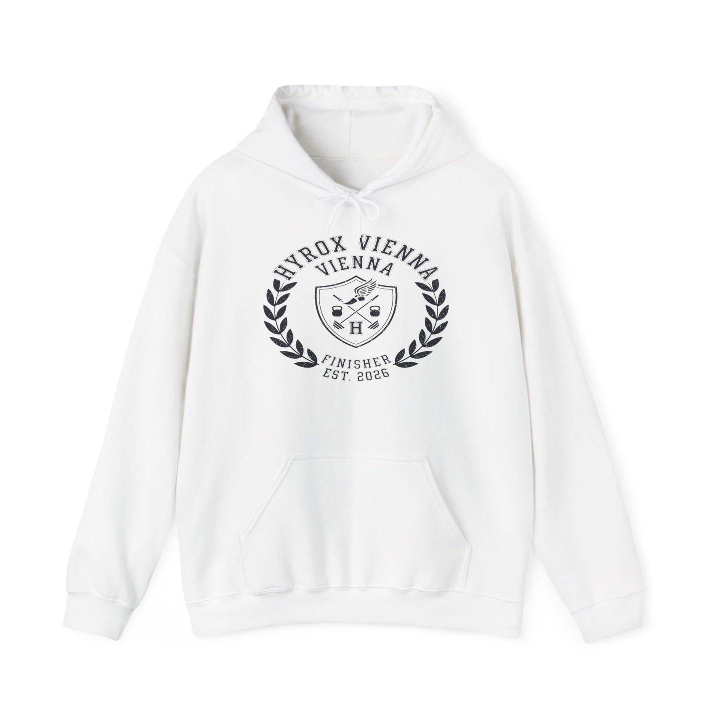 Hoodie HYROX Vienna Finisher — back view | hybriddept
