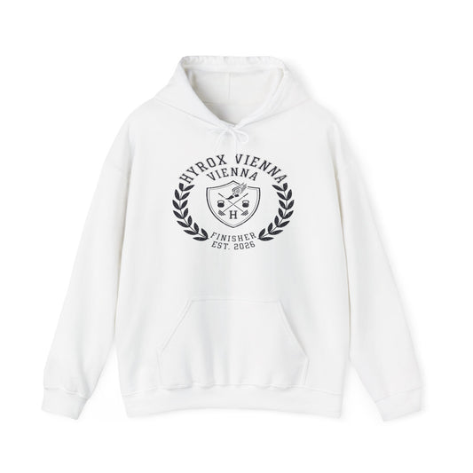 Hoodie HYROX Vienna Finisher — back view | hybriddept