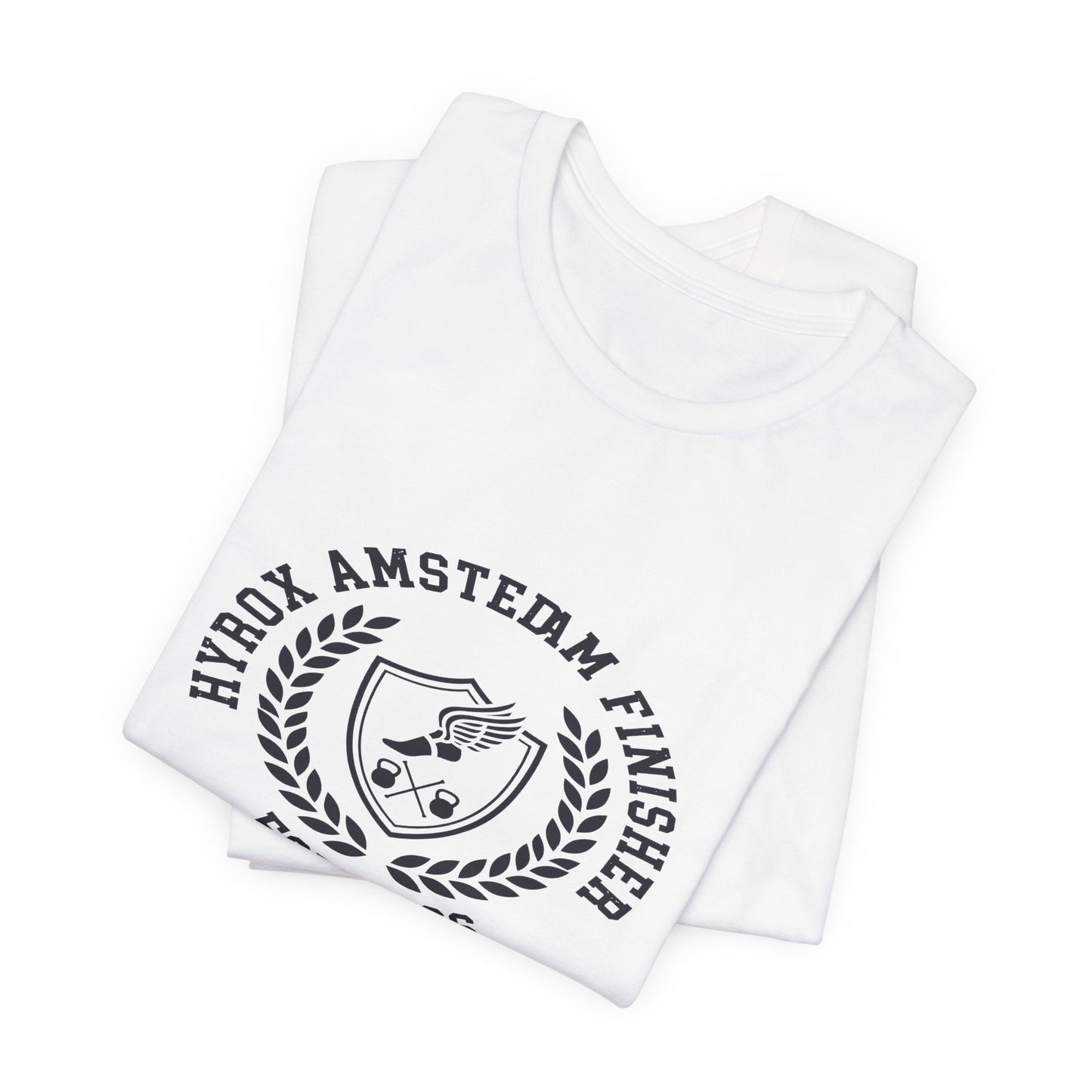 Tee HYROX Amsterdam Finisher — détail matière | HybridDept