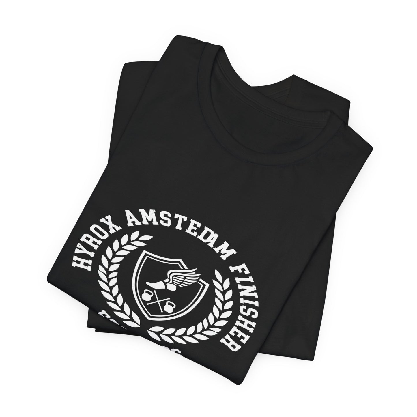 Tee HYROX Amsterdam Finisher — détail capuche | hybriddept
