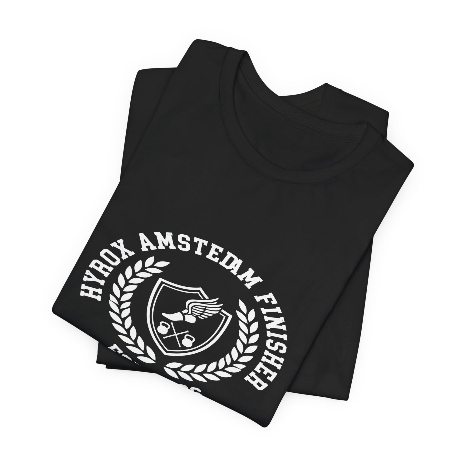Tee HYROX Amsterdam Finisher — détail capuche | hybriddept