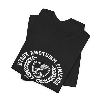 Tee HYROX Amsterdam Finisher — détail capuche | hybriddept