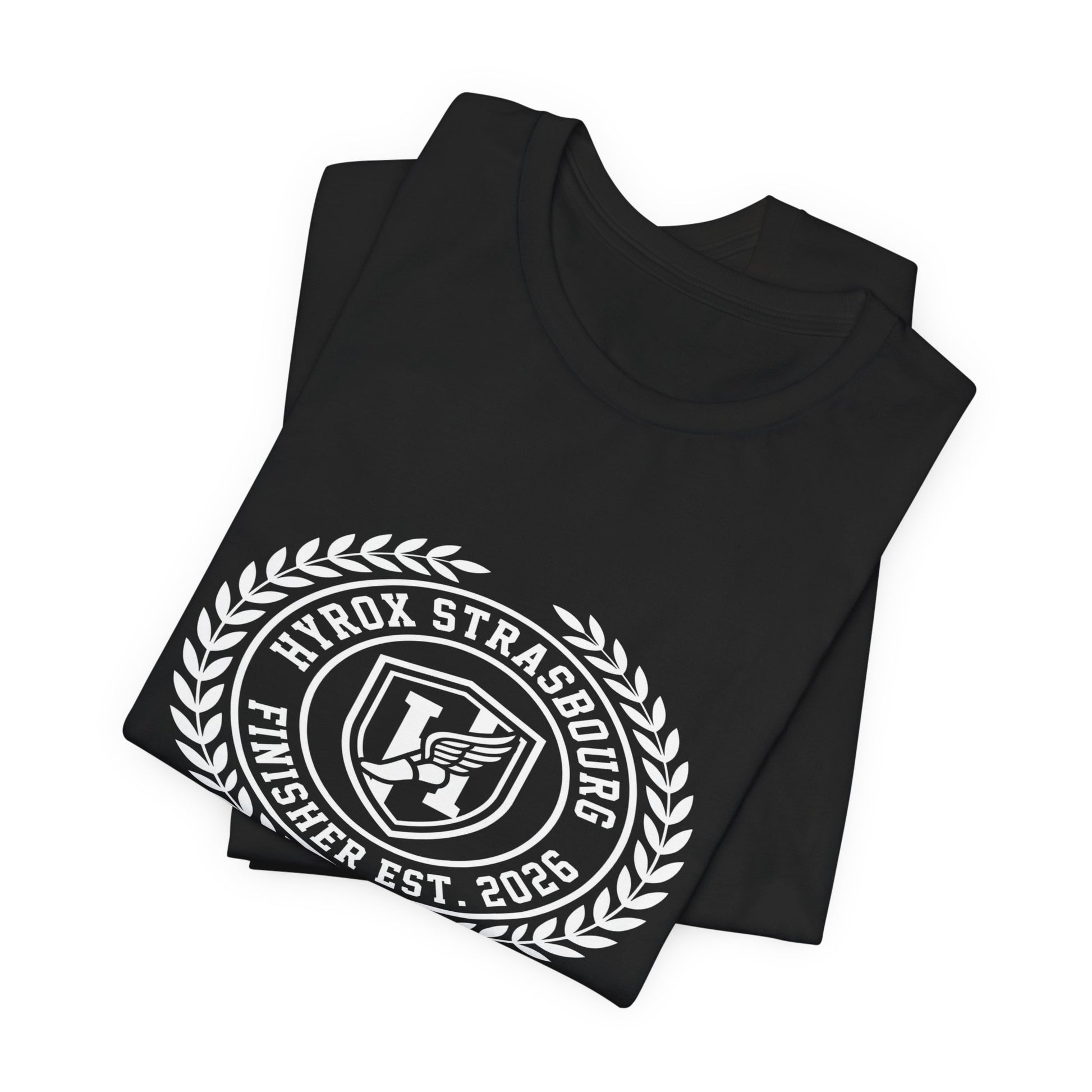 Tee HYROX Strasbourg Finisher — détail capuche | hybriddept