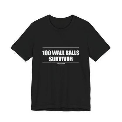 Tee 100 Wall Balls Survivor — front view | hybriddept
