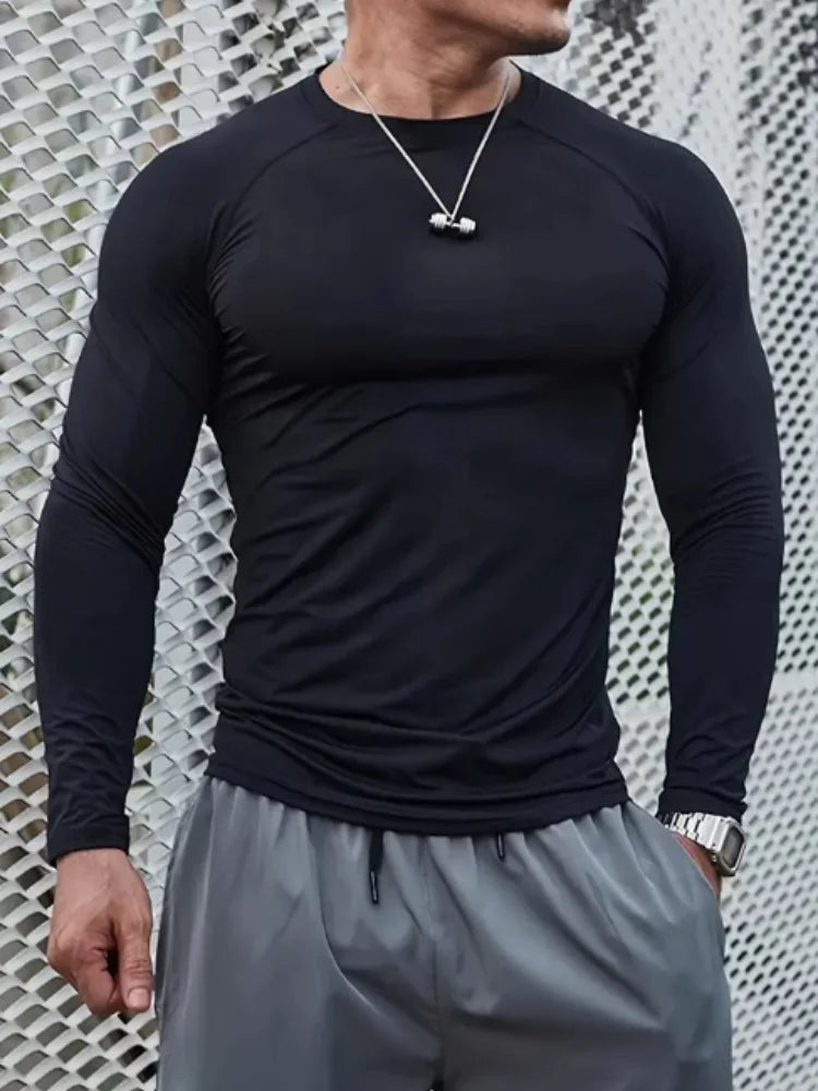 Men's Long Sleeve Compression Training Shirt | HybridDept