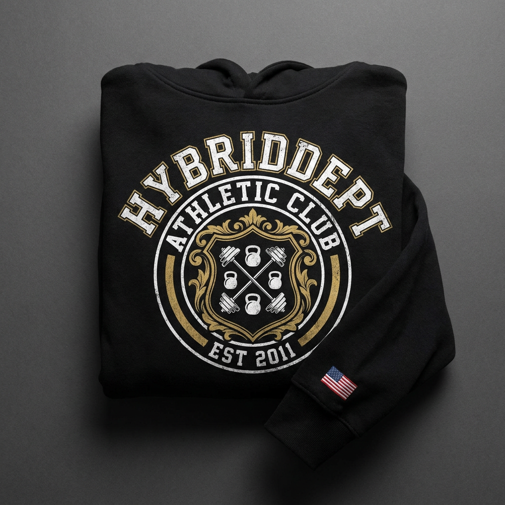 Hoodie HybridDept Athletic Club — front view | hybriddept