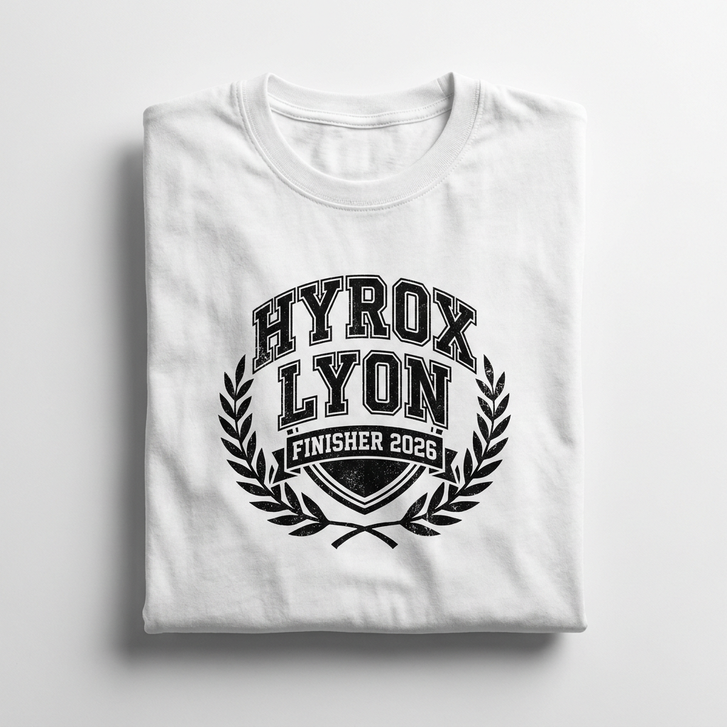 Tee HYROX Lyon Finisher 2026 — front view | hybriddept