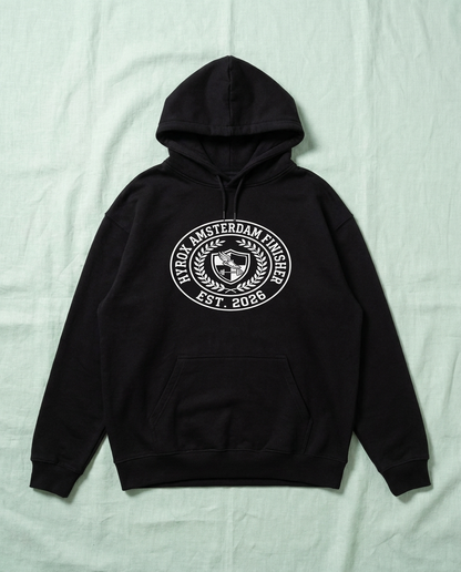 Hoodie HYROX Amsterdam Finisher — front view | hybriddept