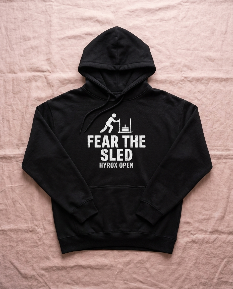 Hoodie Fear The Sled — front view | hybriddept