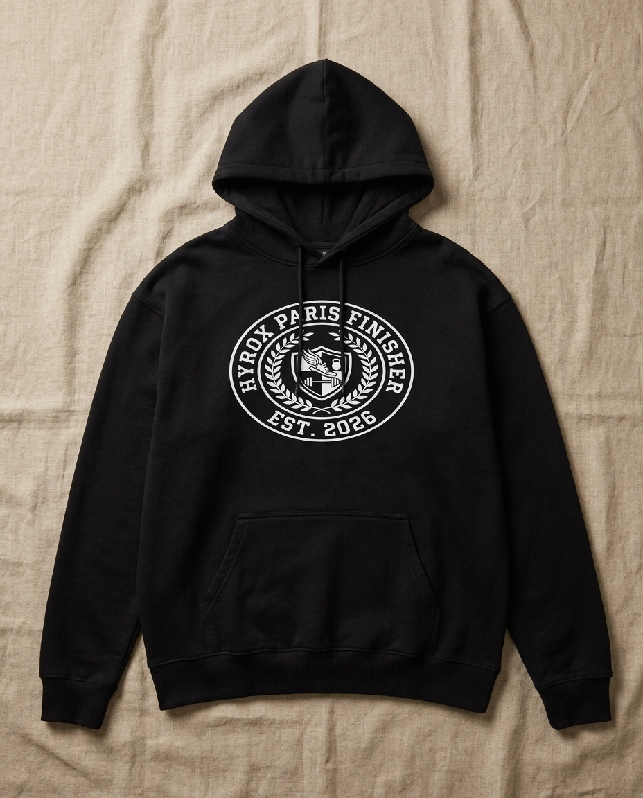 Hoodie HYROX Paris Finisher — front view | hybriddept