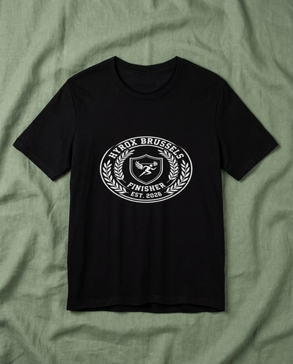 Tee HYROX Brussels Finisher — front view | hybriddept