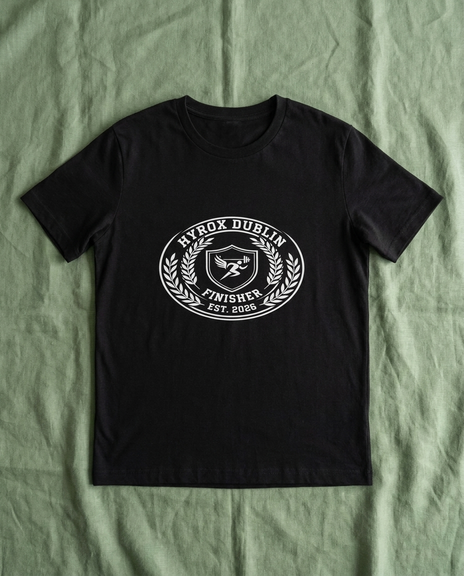 Tee HYROX Dublin Finisher — front view | hybriddept