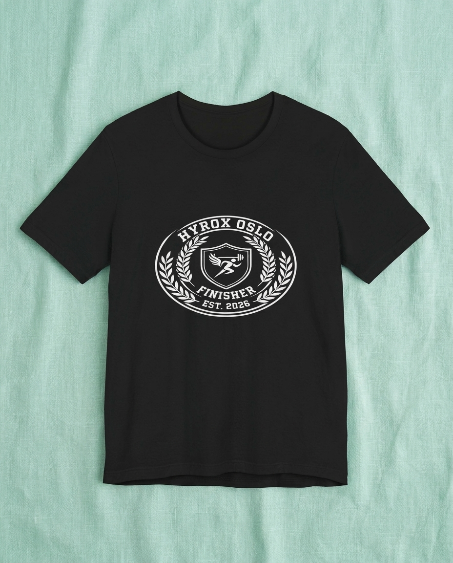 Tee HYROX Oslo Finisher — front view | hybriddept