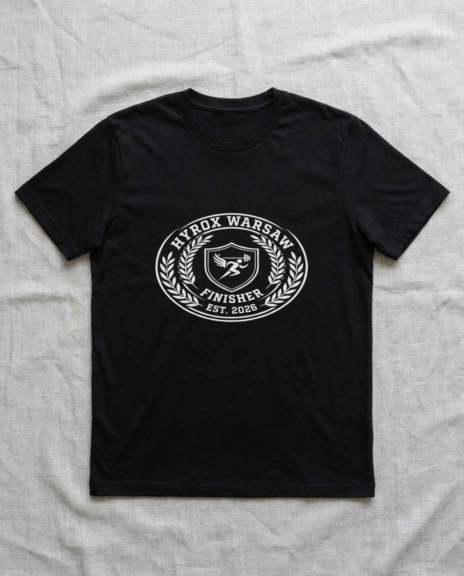Tee HYROX Warsaw Finisher — front view | hybriddept