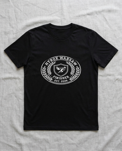 Tee HYROX Warsaw Finisher — front view | hybriddept