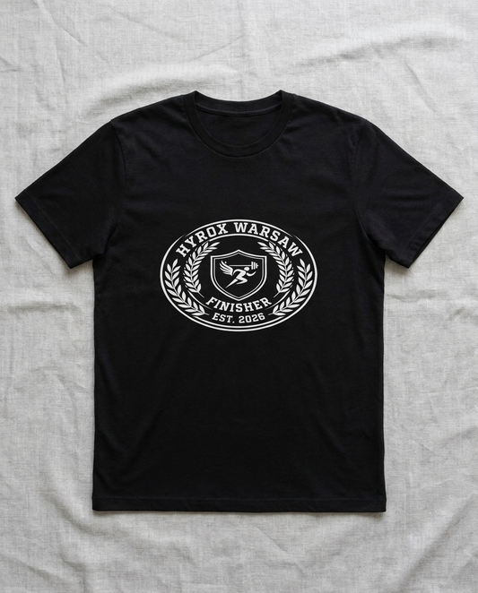 Tee HYROX Warsaw Finisher — front view | hybriddept